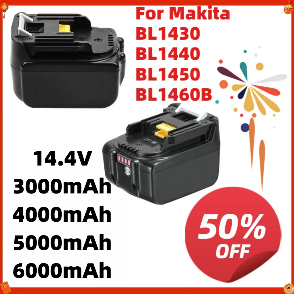 For Makita BL1430 BL1440 BL145 - огляд і ціна 4S Lipo Battery 14.8V 6000Mah
