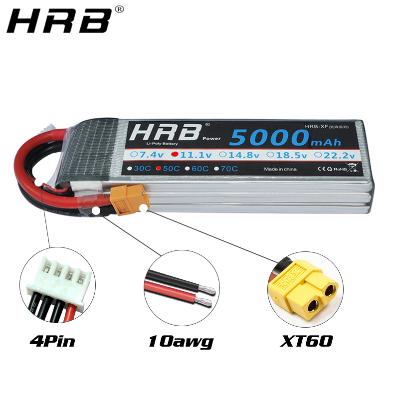 HRB Lithium Battery 4S 14.8V 5 - огляд і ціна 4S Lipo Battery 14.8V 6000Mah