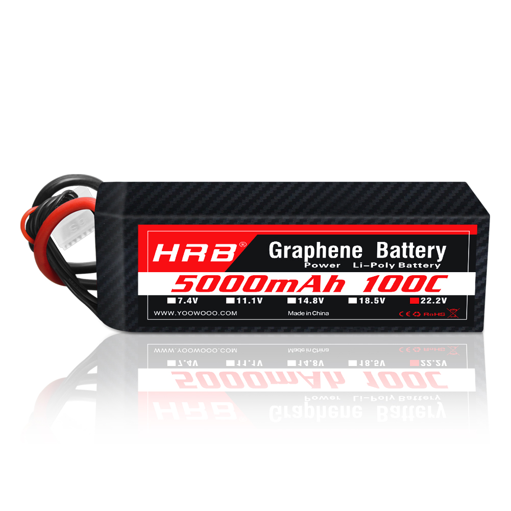 1PC HRB 22.2V Graphene Battery - огляд і ціна 6S Lipo Battery 22.2V 5000Mah
